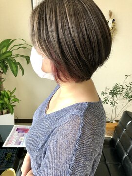 ルフテ(LOFTE) ショートボブ/イヤリングピンク☆