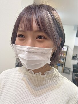 グーフィートーキョー 銀座(Goofy Tokyo) フェイスフレーミング/ラベンダー/ショートボブ/インナーカラー