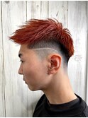 メンズフェードカット×ラインカット