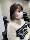 イヤリングカラーインナーカラーケアダブルカラーショートボブ