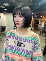 スティーロ 渋谷(Steelo)&nbsp;Steelo 顔まわりレイヤーボブ×ブルーブラック