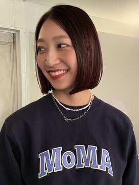 トリコ 柏(tricot) 大人可愛い/切りっぱなしボブ/ショートボブ/前髪なし/20代30代