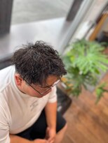 ヘアーワークス ボナ(HAIR WORKS bona.)&nbsp;男の色気ツイストスパイラル アップバング ツーブロック