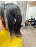 イヤリングカラーネイビー【TELA HAIR四街道】