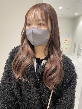 ケンジ 横浜(KENJE) ブリーチありピンクベージュ/ダブルカラー/横浜