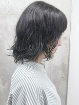 モリオ(morio)&nbsp;=くせ毛風ボブくせ毛カット切りっぱなしボブ耳かけボブ30代40代