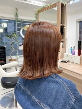 アッシュ 鶴ヶ峰1号店(Ash) 外ハネ～オレンジカラー～