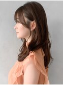 ナチュラルカール前髪こなれヘア似合わせカット#307f0612