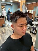 MEN’S HAIR/ブルーブラック/フェザーパーマ/ 柏