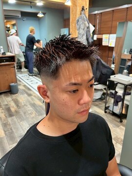 スタンドバーバー 柏(STAND BARBER) MEN’S HAIR/ブルーブラック/フェザーパーマ/ 柏