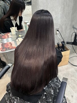 ラック(LUCK) ディープラベンダー/船橋/くすみベージュ/細めハイライト