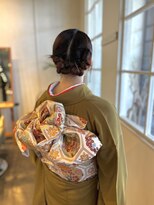 ムード マグ レーベル 南松本(MOOD Mag Label)&nbsp;秋映え◎ヘアセットシニヨン×和装大人上品