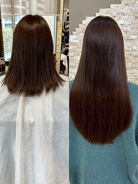 アンククロス 表参道(ANKH CROSS) ワンカラー＋エクステ[ビフォーアフター]