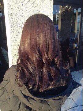 モナン 海老名(Monan) ココアブラウン 巻き下ろしスタイリング ヘーゼルブラウン