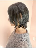 サロン ド ユーア(salon de yuua)&nbsp;30代40代50代　ミディアムレイヤー　オリーブカラー