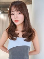 アンジェリカ 難波店(ANGELICA)&nbsp;ANGELICA 大人かわいい レイヤーカット ぱっつん前髪