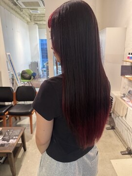 バローチェ 大阪 堀江(Barouche) 【Barouche/中島綾子】裾カラー　ロング　カシスカラー　堀江