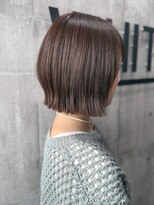 アンダーバーホワイト 南海難波店(_WHITE)&nbsp;切りっぱなしボブ/ブラウンカラー/くびれボブ
