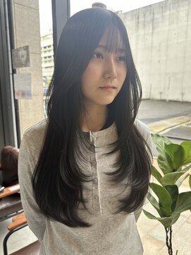 コト 福井大和田店(coto) 福井レイヤー艶髪髪質改善トリートメント艶カラー韓国風顔周り