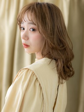 モッズヘア 越谷(mod's hair) ミルクティーブロンドフレンチバングウルフパーマ20代30代322Z