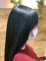 お～るうぇいず(always)&nbsp;髪質改善縮毛矯正ブルーブラック美髪ストレートヘア20代30代40代