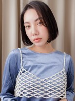 カバーヘア ブリス 戸田公園西口店(COVER HAIR bliss)&nbsp;黒髪流しバング大人美人ワンレンかきあげ前下がりボブ20代30代Y