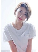 Aimee 外国人シアーベージュ×リラックスショート