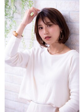 ヘアーアートシフォン 池袋西口店(Hair art chiffon) 伸ばしかけくせ毛風くびれセミディ無造作カールインナーカラー