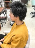 [m]かき上げヘアショートレイヤーアップバング無造作ショート