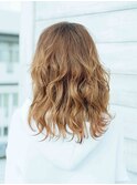 くせ毛風ミディアムロングスタイル[町田/エクステ/髪質改善]