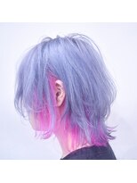 ホワイト 梅田(white) ブルーシルバー×ベリーピンク