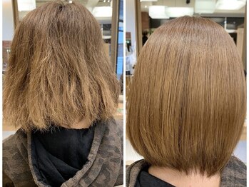 ミウミウヘア(miu miu hair)の写真/【髪質改善】クセやうねり、髪のダメージにお悩みの方必見!艶感たっぷりサラサラな仕上がりに満足度◎
