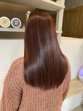 リアン(Lien) 髪質改善カラー/コーラルピンク
