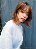 外はねミディ/オリーブベージュ◎30代40代50代