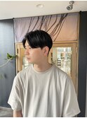 メンズセンターパート