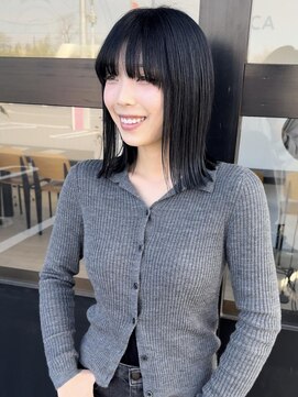 ビアンカ 伊勢崎店(BIANCA) ブルーブラック×ボブ【透明感カラー】