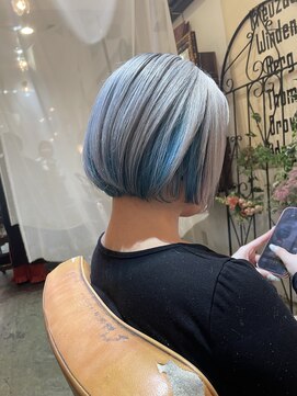 アロウズ(Arrows) ホワイトグレーにインナーターコイズブルー