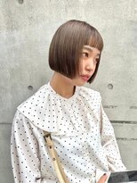リール(rire)&nbsp;デザインカラーレイヤーカットウェットヘア夏オリーブベージュ