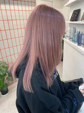 ペレ 栄店(PELE) デザインカラー/レイヤーカット/ウェットヘア/オリーブベージュ