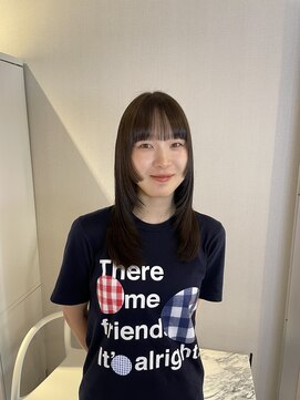 アム(amu) レイヤーカット/顔周りレイヤー/ぷつっとカット/ブラウンカラー