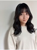 韓国風コテ巻き
