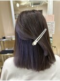 インナーカラー　紫　くすみカラー