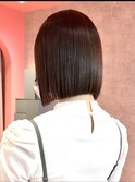 タッセルボブ×縮毛矯正と髪質改善