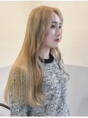 外国人さん風ブロンドヘア