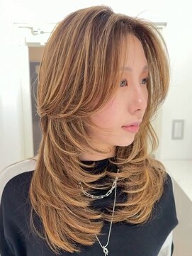 シー 萩原店(sea) ブリーチハイライト髪質改善ダブルカラーレイヤーカット