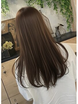 ココロヘアー 住吉店(Cocolo hair) ハイライトグロスブラウンカラー+PRトリートメント
