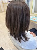 40代50代60代ミディアムレイヤー白髪ぼかしハイライト脱白髪染め