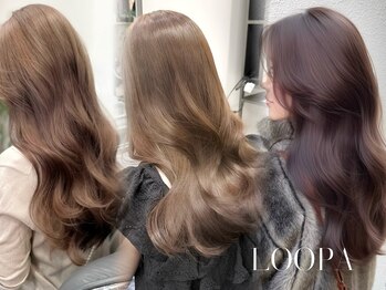 ルーパバイミュージアム(LOOPA by museum)の写真/ブリーチなしカラーで透明感！ダメージレスカラーと髪質改善トリートメントで理想の艶髪へ♪