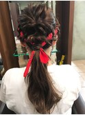 バンダナヘアアレンジ/ヘアセット/着物ヘア/パーティーセット