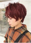 【NAiVE hair】レッドカラーショート